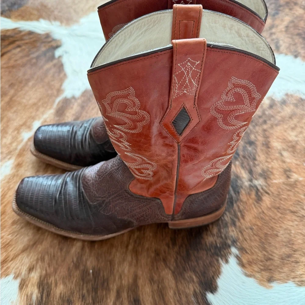 JB Dillon Reserve Line Teju Lizard Men’s 13D Cowboy Boots - Picture 3 of 8
